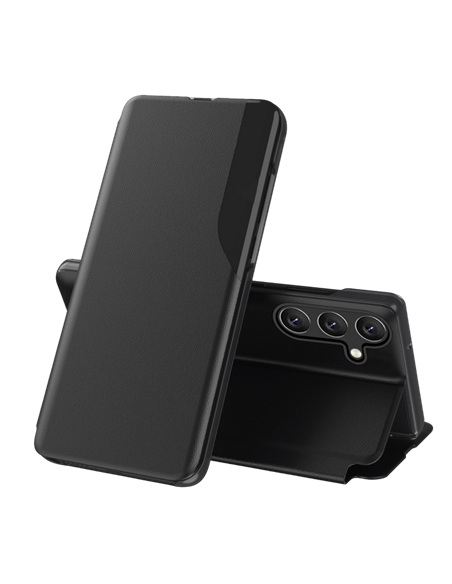 Husă tip carte Xcover Soft Book View Series pentru Samsung Galaxy A55, Negru