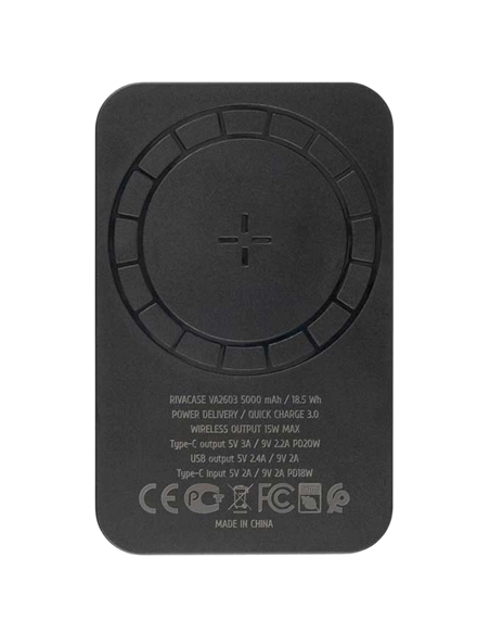 Acumulator extern Rivacase VA2603, 5000mAh, Negru