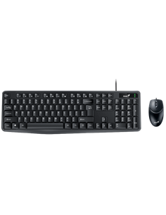 Клавиатура и мышь Genius KM-170, Проводное, Чёрный