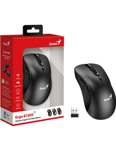 Беcпроводная мышь Genius Ergo 8100S, Чёрный 2