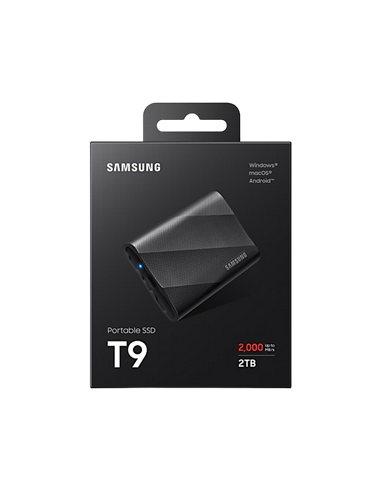 Внешний портативный SSD накопитель Samsung T9, 2 ТБ, Чёрный (MU-PG2T0B/EU)