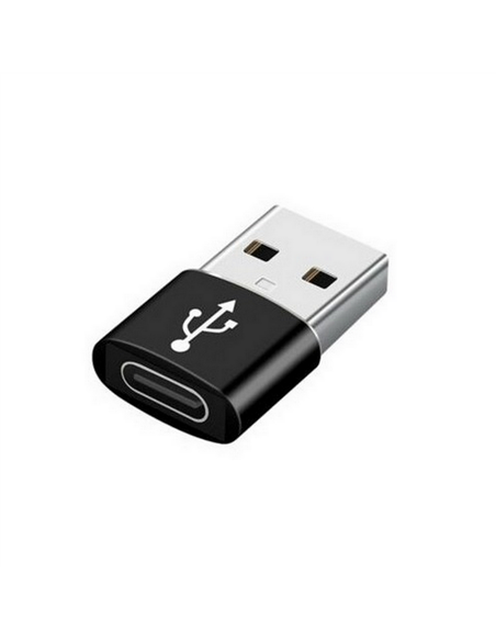 Адаптер для USB-кабеля Cablexpert A-USB2-AMCF-02, USB Type-A (M)/USB Type-C (F), Чёрный