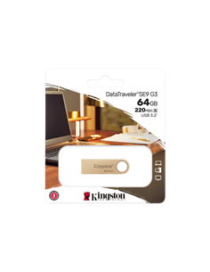 USB Flash накопитель Kingston DataTraveler SE9 G3, 64Гб, Золотой 2