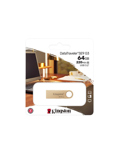 USB Flash накопитель Kingston DataTraveler SE9 G3, 64Гб, Золотой