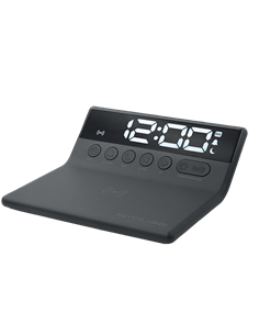 Будильник с беспроводной зарядкой MUSE M-168 WI, Чёрный 2