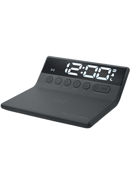 Ceas cu alarmă MUSE M-168 WI, Negru