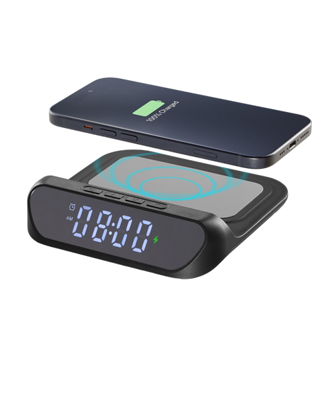 Ceas cu alarmă Cellularline Smart Clock, Negru