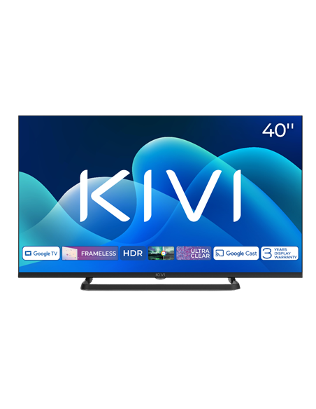 40" LED SMART Телевизор KIVI 40F710QB +PULT!, 1920x1080 FHD, Google TV, Черный
