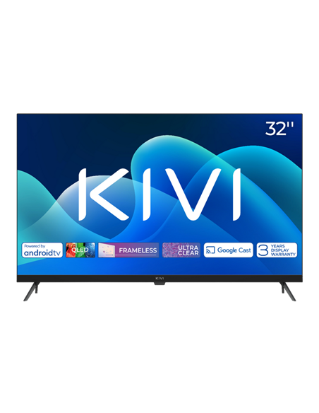 32" QLED SMART TV KIVI 32F770QB, 1920x1080 FHD, Android TV, Negru