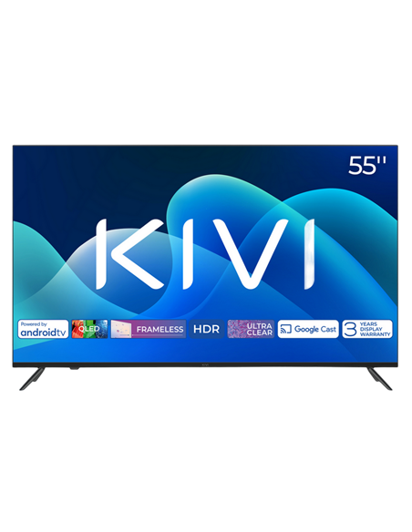 55" QLED SMART Телевизор KIVI 55U770QB, 3840x2160 4K UHD, Android TV, Чёрный