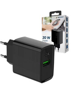 Зарядное устройство Gembird TA-UC-PDQC20-01-BK, 20Вт, Чёрный 2