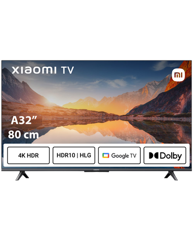 32" LED SMART Телевизор Xiaomi ELA5192EU, 1366x768 HD, Google TV, Чёрный