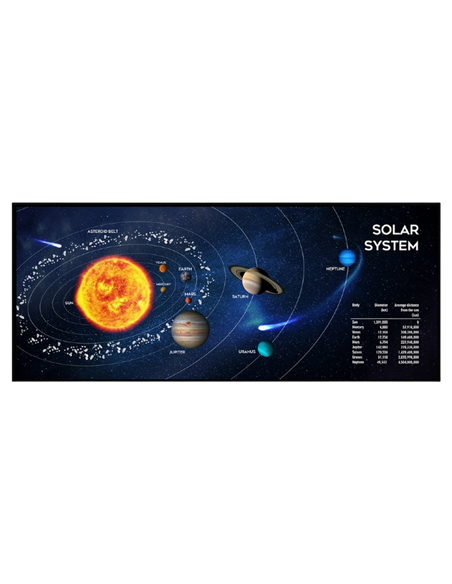 Mouse Pad pentru jocuri Gembird MP-SOLARSYSTEM-XL-01, Large, Negru