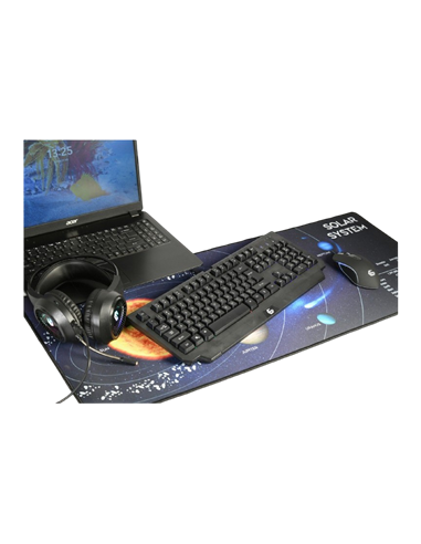 Mouse Pad pentru jocuri Gembird MP-SOLARSYSTEM-XL-01, Large, Negru