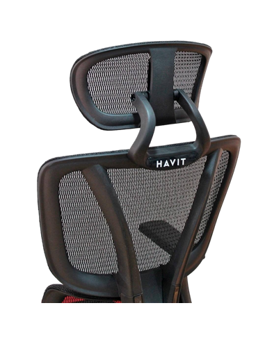 Игровое кресло Havit GC919, ПВХ Кожа, Черный | Красный