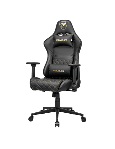Игровое кресло Cougar Armor One V2 Gold, ПВХ Кожа, Черный | Золотистый