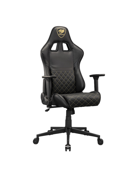 Игровое кресло Cougar Armor One V2 Gold, ПВХ Кожа, Черный | Золотистый