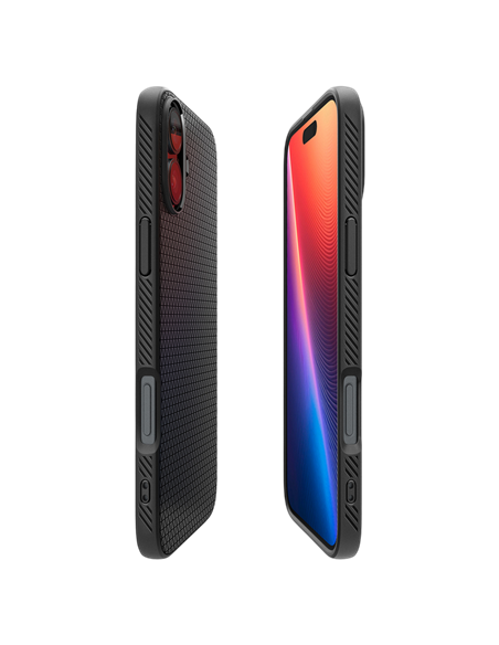 Чехол Spigen iPhone 16 Plus Liquid Air, Матовый черный Чехол Spigen iPhone 16 Plus Liquid Air, Матовый черный