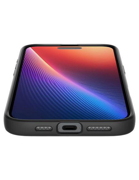 Чехол Spigen iPhone 16 Plus Liquid Air, Матовый черный Чехол Spigen iPhone 16 Plus Liquid Air, Матовый черный