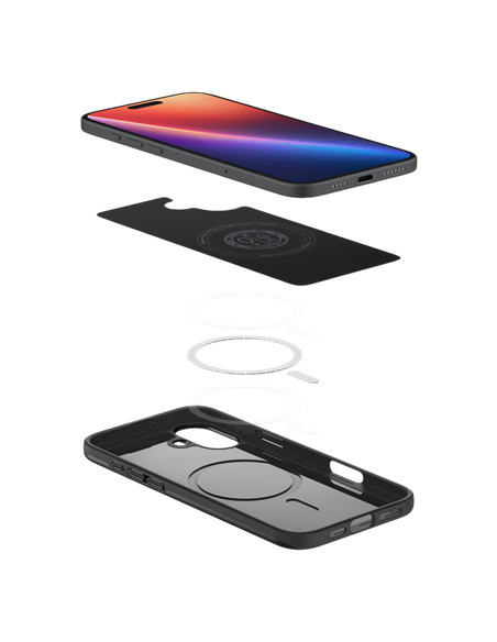 Чехол Spigen iPhone 16 Plus Thin Fit Mag, Чёрный