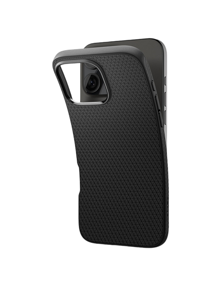 Husă Spigen iPhone 16 Liquid Air, Negru mat Husă Spigen iPhone 16 Liquid Air, Negru mat