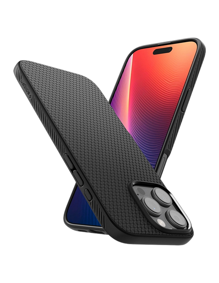 Husă Spigen iPhone 16 Liquid Air, Negru mat Husă Spigen iPhone 16 Liquid Air, Negru mat