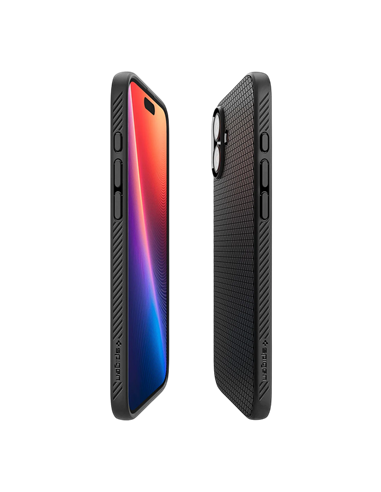 Чехол Spigen iPhone 16 Liquid Air, Матовый черный