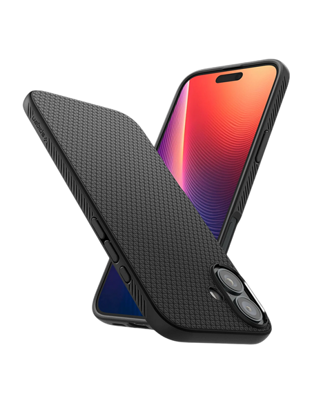 Husă Spigen iPhone 16 Liquid Air, Negru mat Husă Spigen iPhone 16 Liquid Air, Negru mat