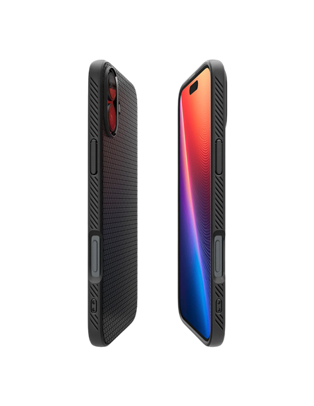 Husă Spigen iPhone 16 Liquid Air, Negru mat Husă Spigen iPhone 16 Liquid Air, Negru mat