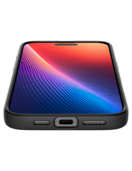 Husă Spigen iPhone 16 Liquid Air, Negru mat Husă Spigen iPhone 16 Liquid Air, Negru mat