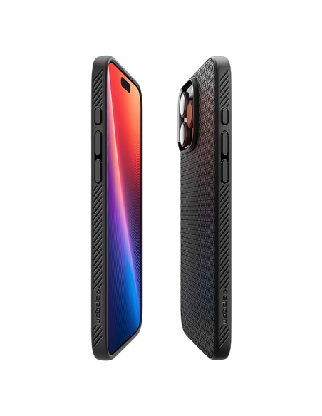 Husă Spigen iPhone 16 Liquid Air, Negru mat Husă Spigen iPhone 16 Liquid Air, Negru mat