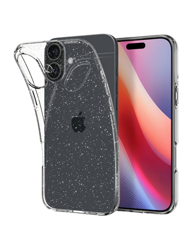 Husă Spigen iPhone 16 Liquid Crystal, Cristal cu sclipici