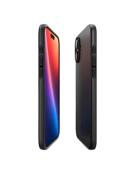 Husă Spigen iPhone 16 Thin Fit Mag Magsafe, Negru Husă Spigen iPhone 16 Thin Fit Mag Magsafe, Negru