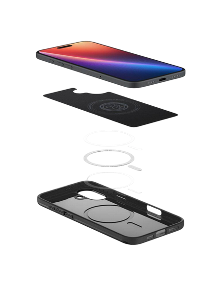 Чехол Spigen iPhone 16 Thin Fit Mag Magsafe, Чёрный Чехол Spigen iPhone 16 Thin Fit Mag Magsafe, Чёрный