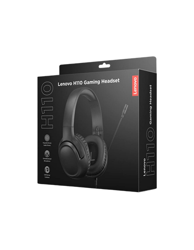 Гарнитура для компьютера Lenovo H110, Проводной аналоговый, Чёрный
