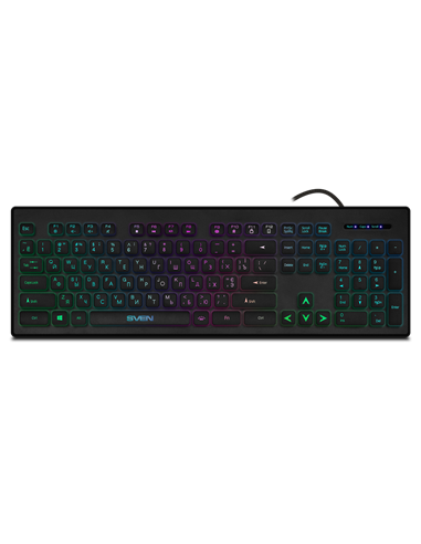 Клавиатура SVEN KB-C7500EL, Проводное, Чёрный