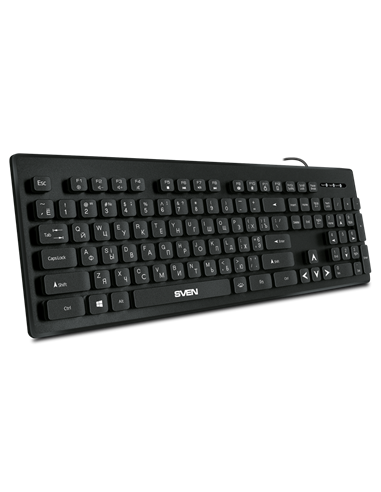 Клавиатура SVEN KB-C7500EL, Проводное, Чёрный
