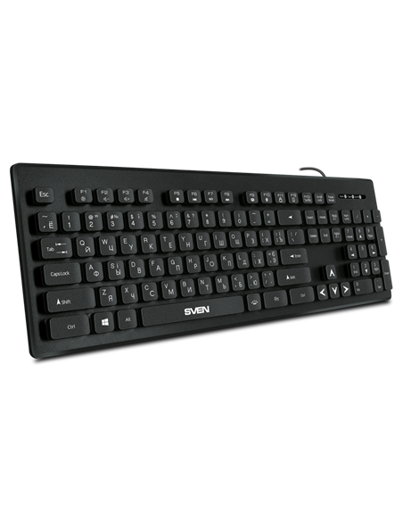 Клавиатура SVEN KB-C7500EL, Проводное, Чёрный