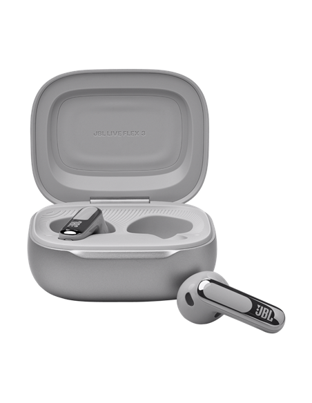 Căști JBL LIVE Flex 3, Argintiu