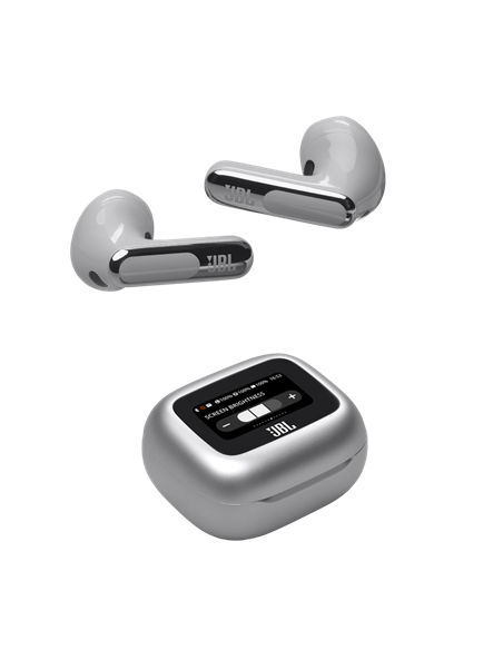 Căști JBL LIVE Flex 3, Argintiu