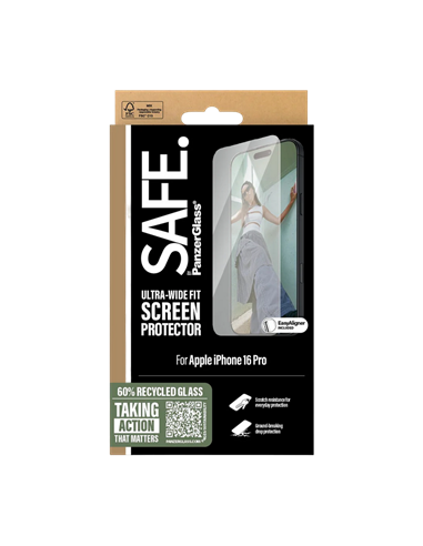 Sticlă de protecție PanzerGlass SAFE. UWF for iPhone 16 Pro, Transparent