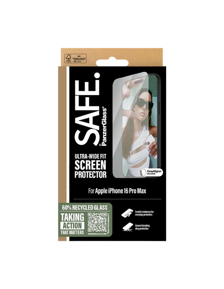 Sticlă de protecție PanzerGlass SAFE. UWF for iPhone 16 Pro Max, Transparent