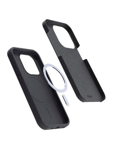 Чехол Etteri Silicone Mag case для iPhone 16 Pro, Чёрный
