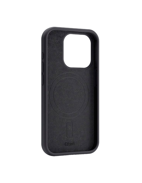 Husă Etteri Silicone Mag case pentru iPhone 16 Pro, Negru
