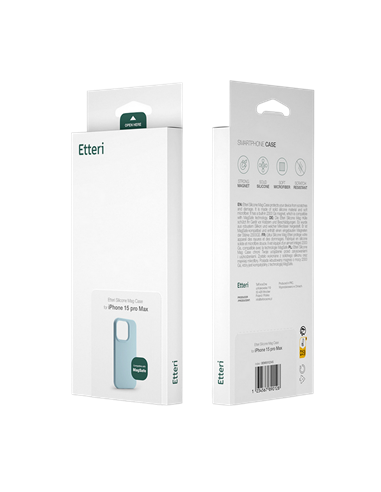 Husă Etteri Silicone Mag case pentru iPhone 16 Pro Max, Albastru deschis