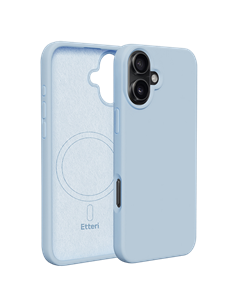 Чехол Etteri Silicone Mag case для iPhone 16 Plus, Голубой