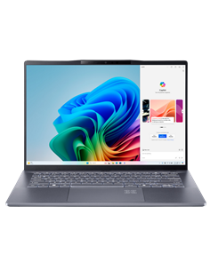 Laptop 14,5" Acer Swift Go 14 AI SFG14-01, Steel Grey, Qualcomm Snapdragon X Plus X1P-42-100, 16GB/1024GB, Windows 11 Home