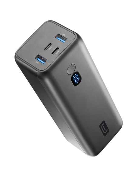 Портативное зарядное устройство Cellularline PD 100W, 27000мА·ч, Чёрный