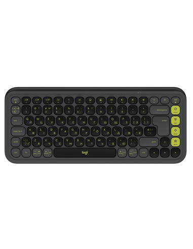 Клавиатура Logitech POP ICON, Беспроводное, Графит | Зеленый
