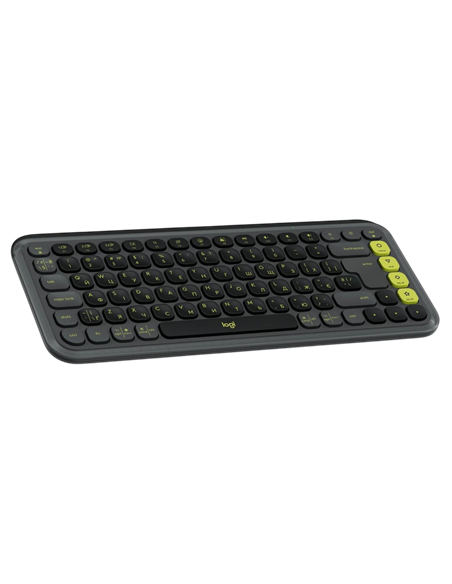 Клавиатура Logitech POP ICON, Беспроводное, Графит | Зеленый